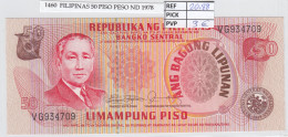BILLETE FILIPINAS 50 PISO PESO ND 1978 P-163C  - Otros – Asia