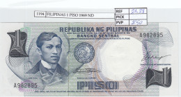 BILLETE FILIPINAS 1 PISO 1969 ND P-142a  - Other - Asia