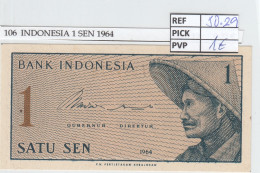 BILLETE INDONESIA 1 SEN 1964 P-90a - Altri – Asia