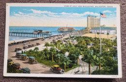 Carte Postale GALVESTON : View Of Gulf And Boulevard Poste - Andere & Zonder Classificatie