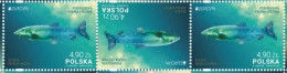 Poland 2024 / Underwater Fauna And Flora, Fish, Chemical Elements, Barbus Barbus, Animals, Tete Beche / MNH** Stamps - Nuovi