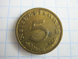 Germany 5 Reichspfennig 1939 D - 2 Reichspfennig