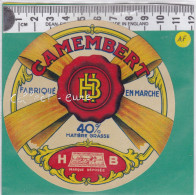 C1351 FROMAGE CAMEMBERT BARDON TEIX CREUSE H. B. - Cheese