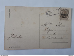 Timbre 3 Deutsches Reich Belgien 3 Cent Sur Carte " Bonne Et Heureuse Année " Envoyée Vers Burdinne ... Lot110 . - OC1/25 Generalgouvernement 