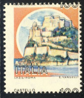 1980 - Varietà - Castelli L.100  Dentellatura Spostata - "Castello" In Basso E Nero Spostato - Nuovo MNH -  (1 Immagine) - Plaatfouten En Curiosa