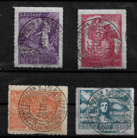 BRASIL 1945 Allied Victory In World War II - MINT FULL GUM - SHORT SET - SPECIAL CANCEL (NP#101-P05-L1) - Used Stamps