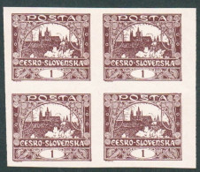 1918 Tchecoslovaquie Tchecoslovakia MNH Yvert 1 Bloc Of 4 - Unused Stamps