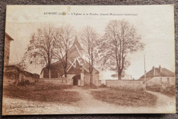 Carte Postale AUMONT : Eglise Et Porche - Autres & Non Classés