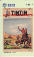 Télécarte Tietong  -  TINTIN - Used Telecard - Fumetti