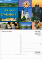 Ansichtskarte Lindenberg (Allgäu) Panorama-Ansicht, Kirche, See, Brunnen 1995 - Lindenberg I. Allg.