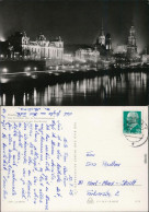 Ansichtskarte Dresden Dresden Altstädter Elbufer Im Scheinwerferglanz 1965 - Dresden
