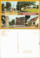 Grünberg-Ponitz Kinderspielplatz, Dorfstraße, Kirche  Und Gatsstätte 1990 - Autres & Non Classés