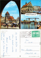Ansichtskarte Greifswald Platz Der Freundschaft, Rathaus, Wiecker Brücke 1976 - Greifswald