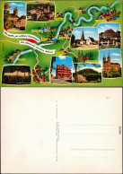 Landkarten-Ansichtskarte: Frankenland - Bad Staffelstein, Lichtenfels 1968 - Lichtenfels