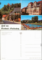 Steinbach-Hallenberg Hallenburg, FDGB-Erholungsheim, Schwimmbad 1980 - Steinbach-Hallenberg