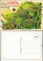 Ansichtskarte  Landkarten-Ansichtskarte: Das Lahntal 1985 - Carte Geografiche