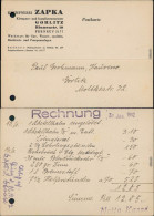 Görlitz Zgorzelec Klempnerei Zapka Blumenstraße 10 Rechnung 1942 - Görlitz