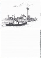 Ansichtskarte  Künstlerkarte - Boote Im Hafen 1980 - Autres & Non Classés