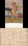 Ansichtskarte  Glückwunsch/Grußkarten: Geburt - Da Bin Ich 1917 - Birthday