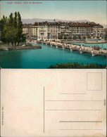 Ansichtskarte Genf Genève Montblanc-Brücke 1914 - Sonstige & Ohne Zuordnung