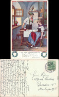 Ansichtskarte  Liebes Gedichte/Sprüche - Hab Dir In Die Augen Geschaut 1919 - Philosophie