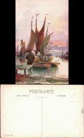 Ansichtskarte  Künstlerkarte: Gemälde "Schiffe" Von Herford 1913 - Pintura & Cuadros