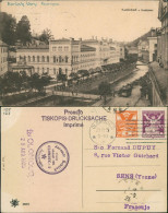 Postcard Karlsbad Karlovy Vary Straßenpartie - Kurhaus 1925  - Tschechische Republik