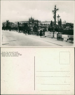 Postcard Prag Praha Auf Der Karlsbrücke 1932  - Tschechische Republik