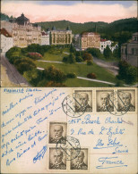 Postcard Marienbad Mariánské Lázně Straßenpartie 1930  - Tschechische Republik