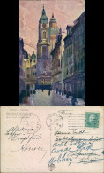Postcard Prag Praha Mala Strana - Brücken Straße 1935  - Tschechische Republik