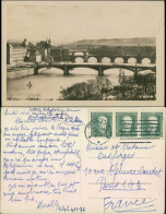Postcard Prag Praha Blick über Die Brücken - Fabriken 1934  - Tschechische Republik