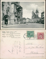 Postcard Prag Praha Teinkirche Und Altstädter Rathaus 1938  - Tschechische Republik