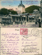 Postcard Karlsbad Karlovy Vary Marktbrunnen 1912 - Tschechische Republik