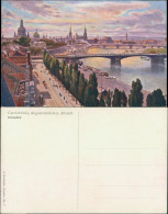 Dresden Panorama-Ansicht Auf Die Altstadt Mit Carolabrücke  1914 - Dresden