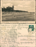 Postcard Kolberg Kołobrzeg Strand Und Strandschloss 1936  - Pommern