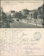 Aachen Straßenpartie, Straßenbahn - Friedrich Wilhelm Platz 1916  - Aken