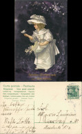 Ansichtskarte  Taubenmädchen - Geburtstag 1909 - Compleanni