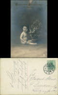 Ansichtskarte  Fotokunst - Geburtstag - Kleiner Junge Vor Topfpflanze 1908 - Cumpleaños
