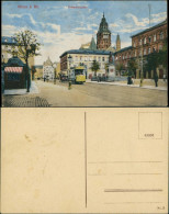 Ansichtskarte Mainz Gutenbergplatz - Straßenbahn Kiosk 1918 - Mainz