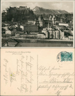 Salzburg Panorama-Ansicht Altstadt Vom Kapuzinerberg Basteiweg Aus 1934 - Autres & Non Classés
