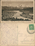 Ansichtskarte Bad Tölz Panorama-Ansicht Der "Perle Des Isartals" 1924 - Bad Tölz