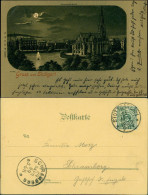 Ansichtskarte Stuttgart Johanneskirche - Mondschein 1899 - Stuttgart
