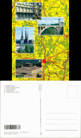 Postcard Luxemburg Stadtteilansichten Auf Landkarte Mehrbild-AK 2005 - Andere & Zonder Classificatie