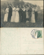 Menschen Soziales Leben Gruppenfoto Aufgereihte Gesellschaft 1913 Privatfoto - Ohne Zuordnung