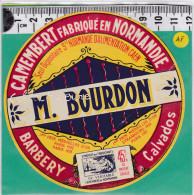 C1355 FROMAGE CAMEMBERT BOURDON BARBERY CALVADOS PARIS 1927 - Käse