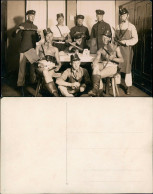 Foto  Soldaten Auf Der Stube Scherzkarte, WK1 1916 Privatfoto - Guerre 1914-18