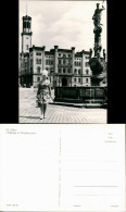 Ansichtskarte Zittau Junge Frau Vor Rathaus Und Brunnen 1972 - Zittau
