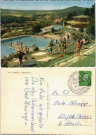 Ansichtskarte Bad Kissingen Schwimmbad Freibad Belebt, Badegäste 1960 - Bad Kissingen