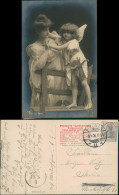 Ansichtskarte  Motiv: Engel Angel Und Frau Amor Fotokunst 1911 - Ohne Zuordnung