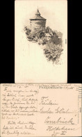Ansichtskarte Nürnberg Künstlerkarten Mit Turm 1915 - Nürnberg